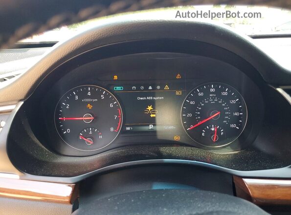 KNALC4J10H5069298 2017 KIA CADENZA Black Вид щитка приладів