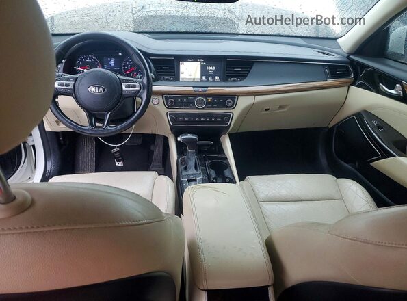 KNALC4J10K5173152 2019 KIA CADENZA White Dashboard view