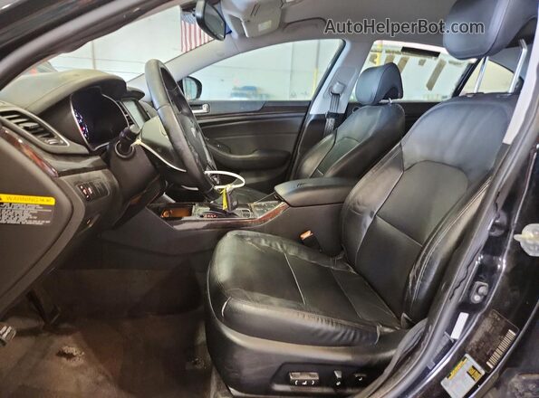 KNALN4D73G5221454 2016 KIA CADENZA Черный Вид салона спереди