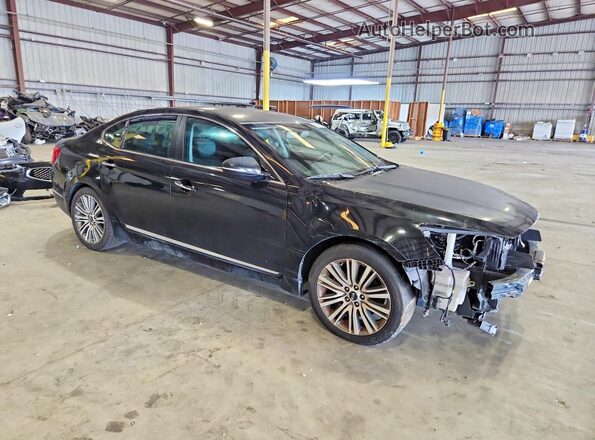 KNALN4D73G5221454 2016 KIA CADENZA Черный Передняя правая четверть