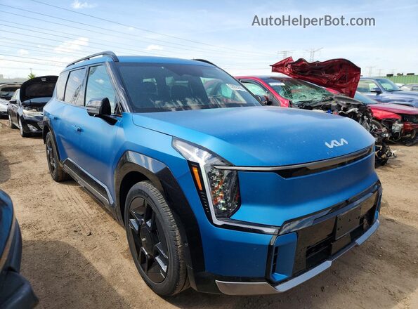 KNDAEFS50R6037755 2024 KIA EV9 Blue Առջևի աջ