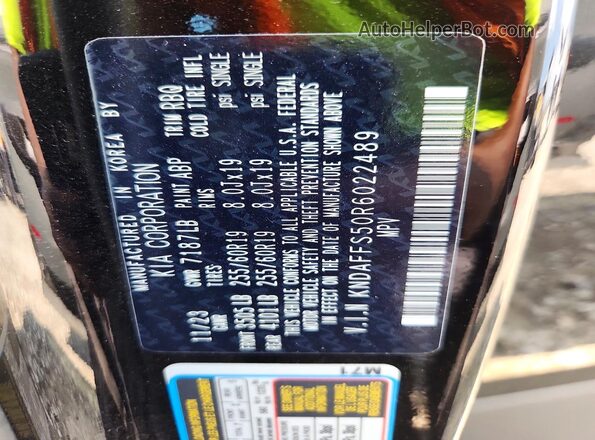 KNDAFFS50R6022489 2024 KIA EV9 Black 360 interior view