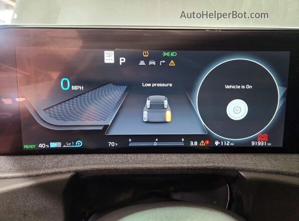 KNDC34LA0R5614076 2024 KIA EV6 Silver Instrument cluster view