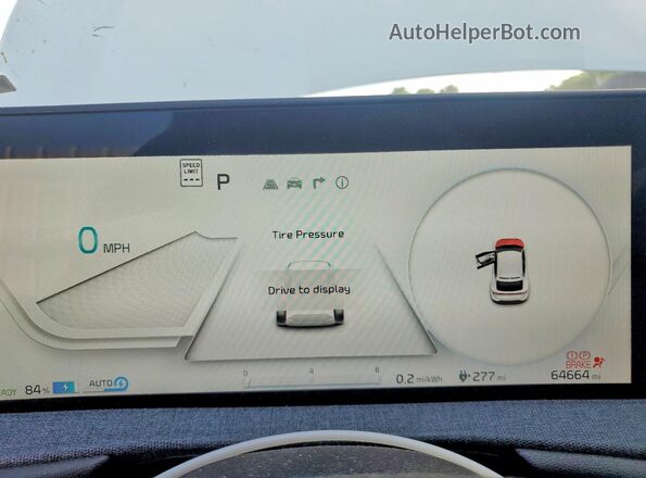 KNDC34LA2R5216125 2024 KIA EV6 White Instrument cluster view