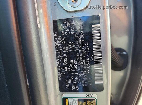KNDC34LA3R5617747 2024 KIA EV6 Silver ძრავის განყოფილების ხედი