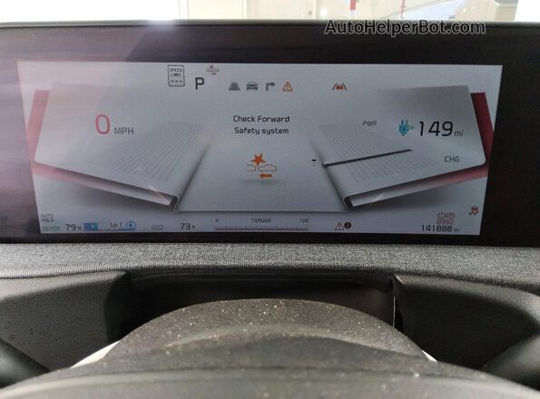 KNDC34LA4P5602915 2023 KIA EV6 Silver Instrument cluster view