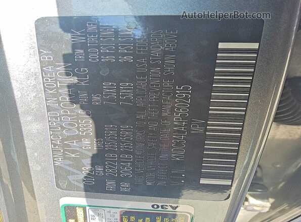 KNDC34LA4P5602915 2023 KIA EV6 Silver Engine compartment view