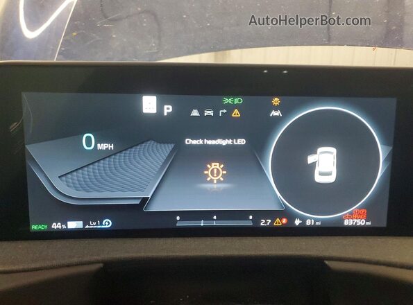 KNDC34LA4P5603322 2023 KIA EV6 Blue Instrument cluster view