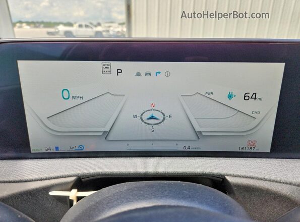 KNDC34LA7P5130175 2023 KIA EV6 White Vista del cuadro de instrumentos
