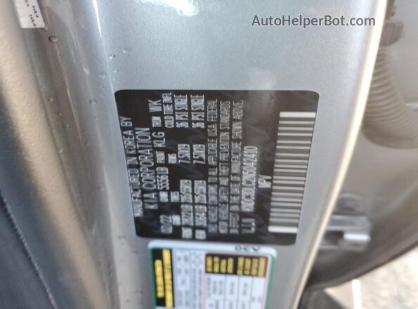 KNDC3DLC2N5042410 2022 KIA EV6 Silver VIN sticker view