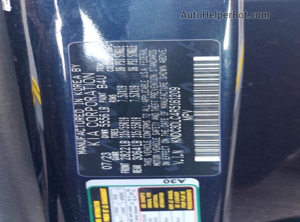 KNDC3DLC4R5161209 2024 KIA EV6 Черный Вид подкапотного пространства