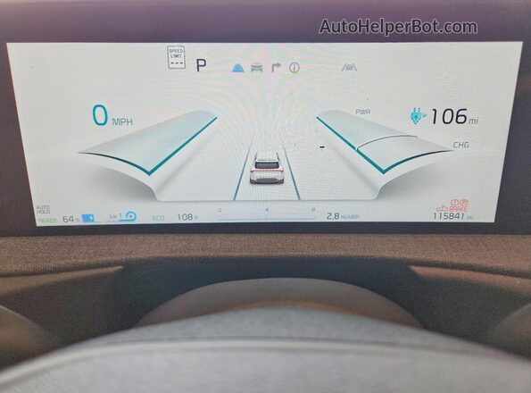 KNDC3DLC9R5161187 2024 KIA EV6 Red Vista del cuadro de instrumentos