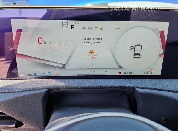 KNDC3DLCXR5618878 2024 KIA EV6 Blue Vista del cuadro de instrumentos