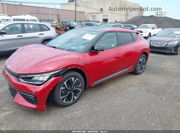 KNDC44LAXN5034003 2022 KIA EV6 Red წინა მარცხენა ხედი სამი მეოთხედიდან