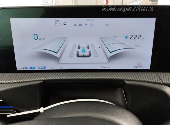 KNDC4DLC4R5196054 2024 KIA EV6 Blue Vista del cuadro de instrumentos