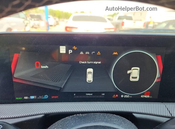 KNDC4DLC6R5197819 2024 KIA EV6 Red Vista del cuadro de instrumentos