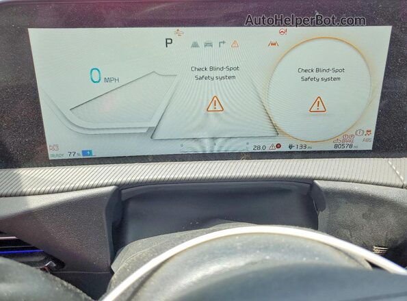 KNDC5DLE6P5090281 2023 KIA EV6 Red Vista del cuadro de instrumentos