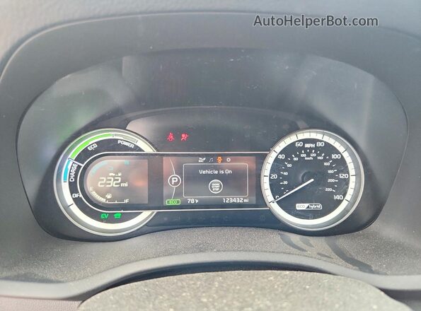 KNDCB3LC0K5243702 2019 KIA NIRO White Вид щитка приладів