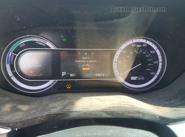 KNDCB3LC0L5425403 2020 KIA NIRO Black Instrument cluster view