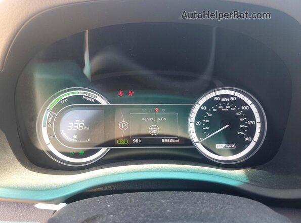 KNDCB3LC1K5252540 2019 KIA NIRO White Սարքավորումների վահանակի տեսք