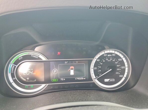 KNDCB3LC2J5156768 2018 KIA NIRO Белый Вид щитка приборов