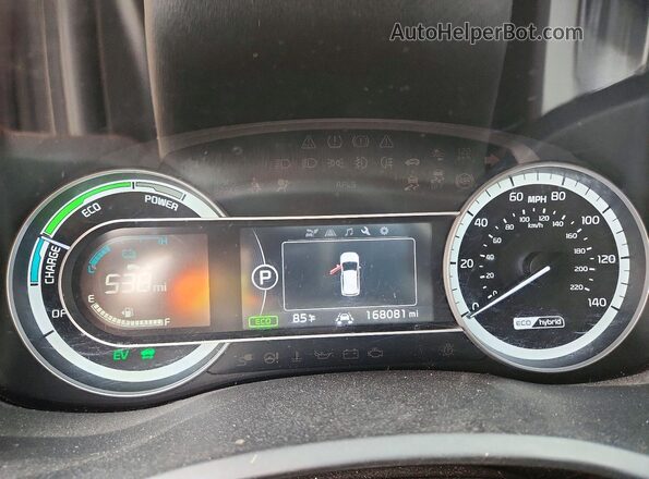 KNDCB3LC2K5297521 2019 KIA NIRO Black Սարքավորումների վահանակի տեսք