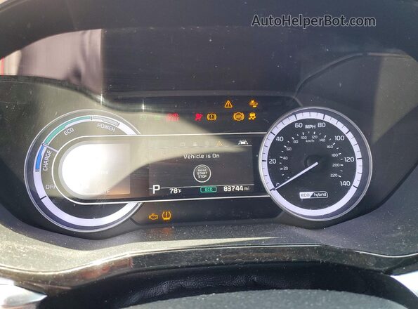 KNDCB3LC2L5435110 2020 KIA NIRO Red Widok zestawu wskaźników