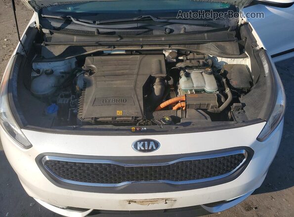 KNDCB3LC3H5084439 2017 KIA NIRO White VIN კოდის სტიკერის ხედი