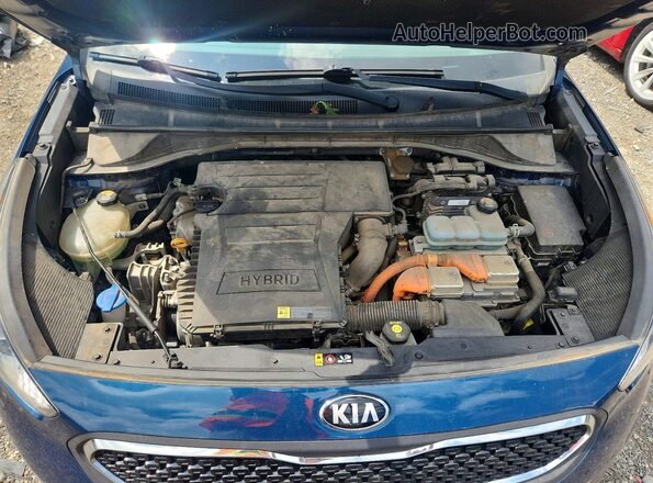 KNDCB3LC3K5317761 2019 KIA NIRO Blue ძრავის განყოფილების ხედი