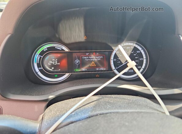 KNDCB3LC3K5317761 2019 KIA NIRO Blue ხელსაწყოთა პანელის ხედი