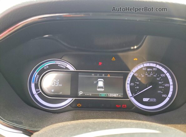 KNDCB3LC3L5397967 2020 KIA NIRO Silver Instrument cluster view