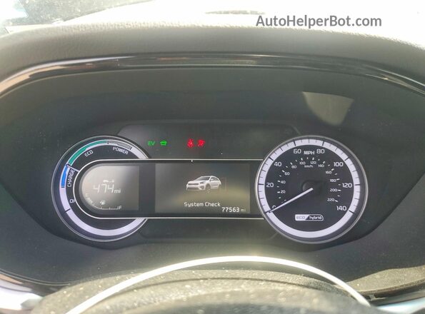 KNDCB3LC3N5509864 2022 KIA NIRO Black Սարքավորումների վահանակի տեսք