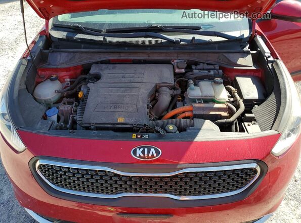 KNDCB3LC4H5064684 2017 KIA NIRO Red ძრავის განყოფილების ხედი