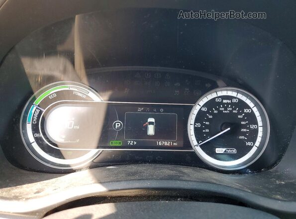 KNDCB3LC4H5064684 2017 KIA NIRO Red ხელსაწყოთა პანელის ხედი
