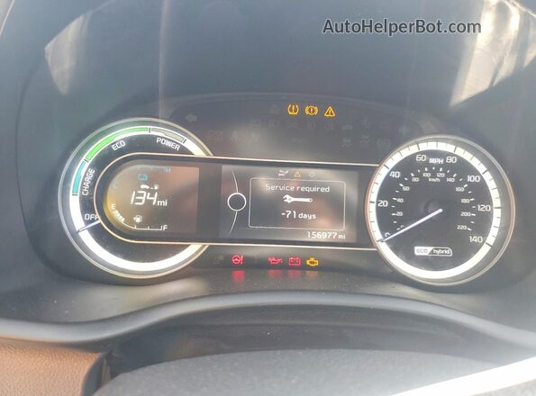 KNDCB3LC4J5210846 2018 KIA NIRO White Սարքավորումների վահանակի տեսք
