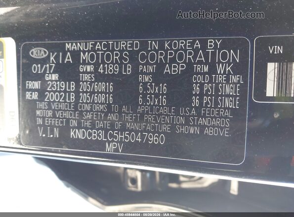 KNDCB3LC5H5047960 2017 KIA NIRO Black Շարժիչի բաժամունքի տեսք