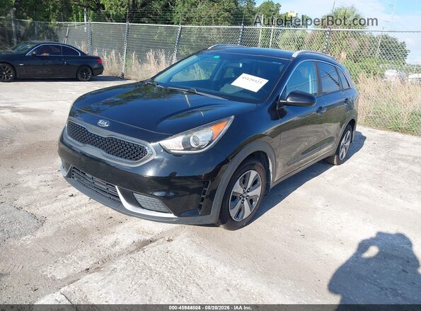 KNDCB3LC5H5047960 2017 KIA NIRO Black Առջևի ձախ երեք քառորդ տեսարան