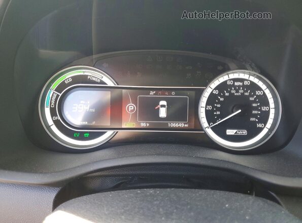 KNDCB3LC5K5300346 2019 KIA NIRO White Սարքավորումների վահանակի տեսք