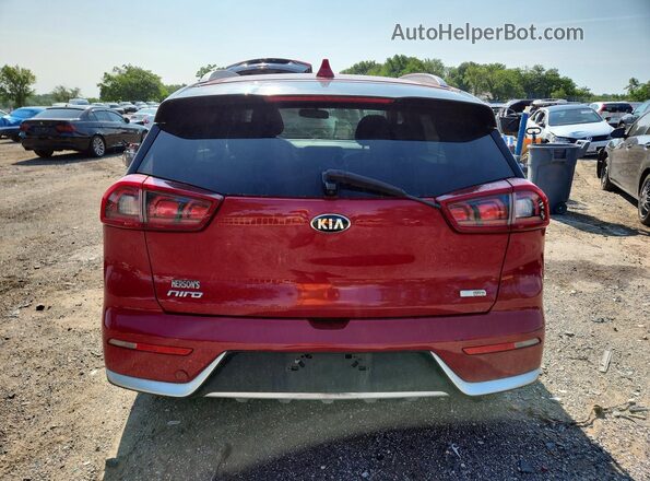 KNDCB3LC6H5094141 2017 KIA NIRO Красный Вид сзади