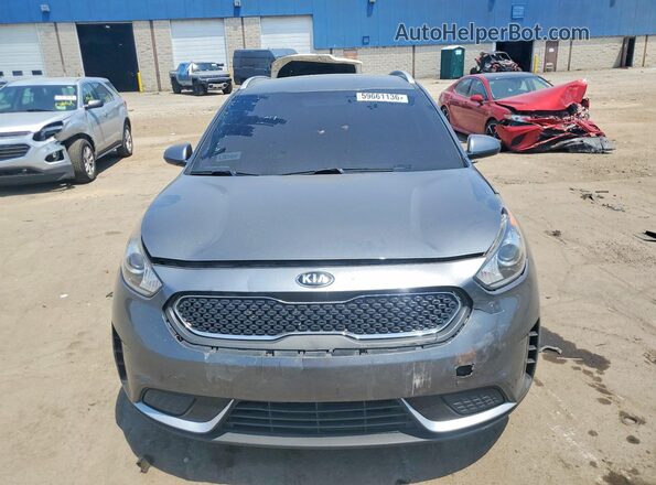 KNDCB3LC6J5202151 2018 KIA NIRO Gray წინა ხედი