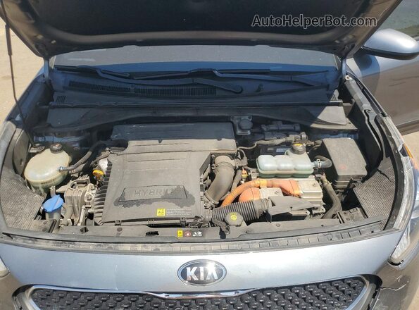 KNDCB3LC6J5202151 2018 KIA NIRO Gray ძრავის განყოფილების ხედი