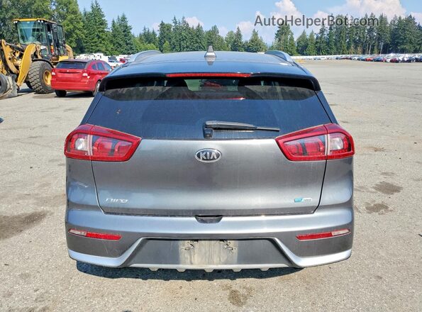 KNDCB3LC7H5083035 2017 KIA NIRO Gray Հետևի տեսք