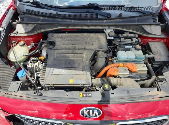 KNDCB3LC7J5157933 2018 KIA NIRO Красный Вид подкапотного пространства