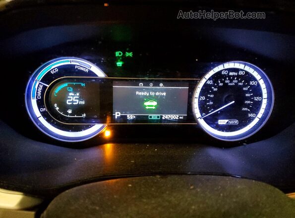 KNDCB3LC7M5464264 2021 KIA NIRO Blue Instrument cluster view