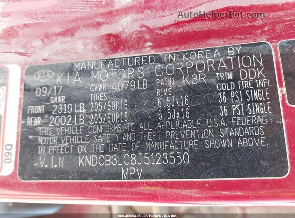 KNDCB3LC8J5123550 2018 KIA NIRO Красный Вид подкапотного пространства
