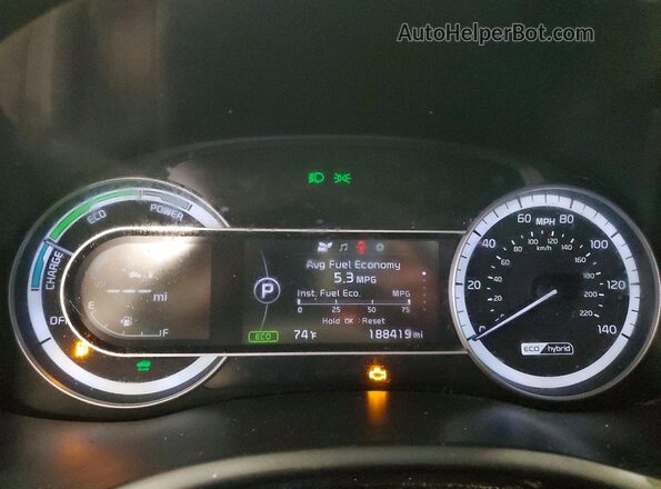 KNDCB3LC8J5200580 2018 KIA NIRO Silver Widok zestawu wskaźników