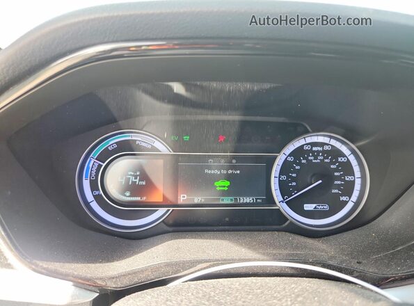 KNDCB3LC8L5362213 2020 KIA NIRO Белый Вид щитка приборов