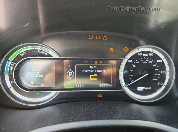 KNDCB3LCXJ5128491 2018 KIA NIRO Синий Вид щитка приборов