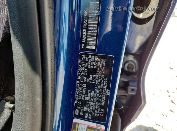 KNDCB3LCXJ5128491 2018 KIA NIRO Синий Вид наклейки с VIN-кодом