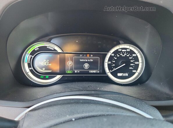 KNDCC3LC0K5221115 2019 KIA NIRO Gray Instrument cluster view